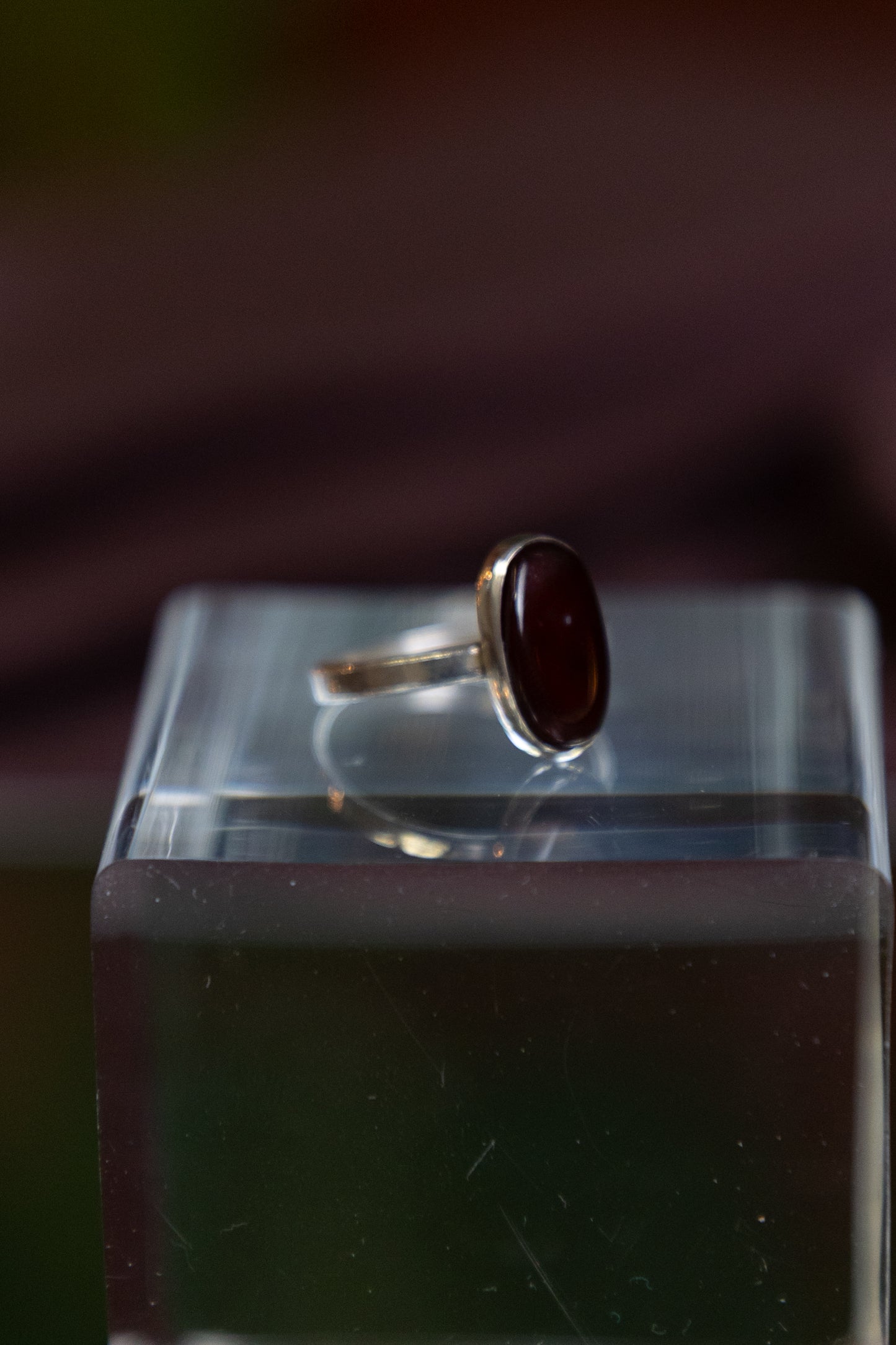 Brown Yemeni Agate Silver Ring