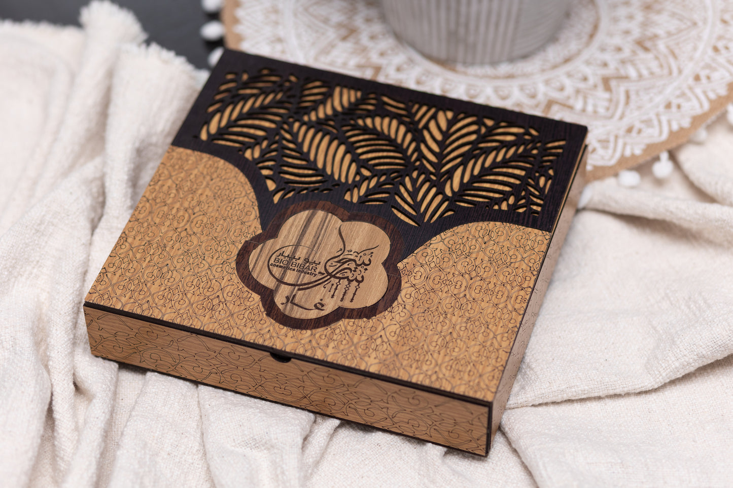 Laurel Soap in Deluxe Engraved Wooden Gift Box (1 piece and set of 6)