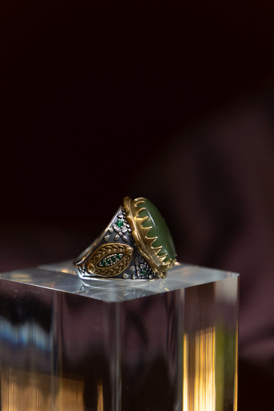 Soleimani Yemeni Agate Silver Ring