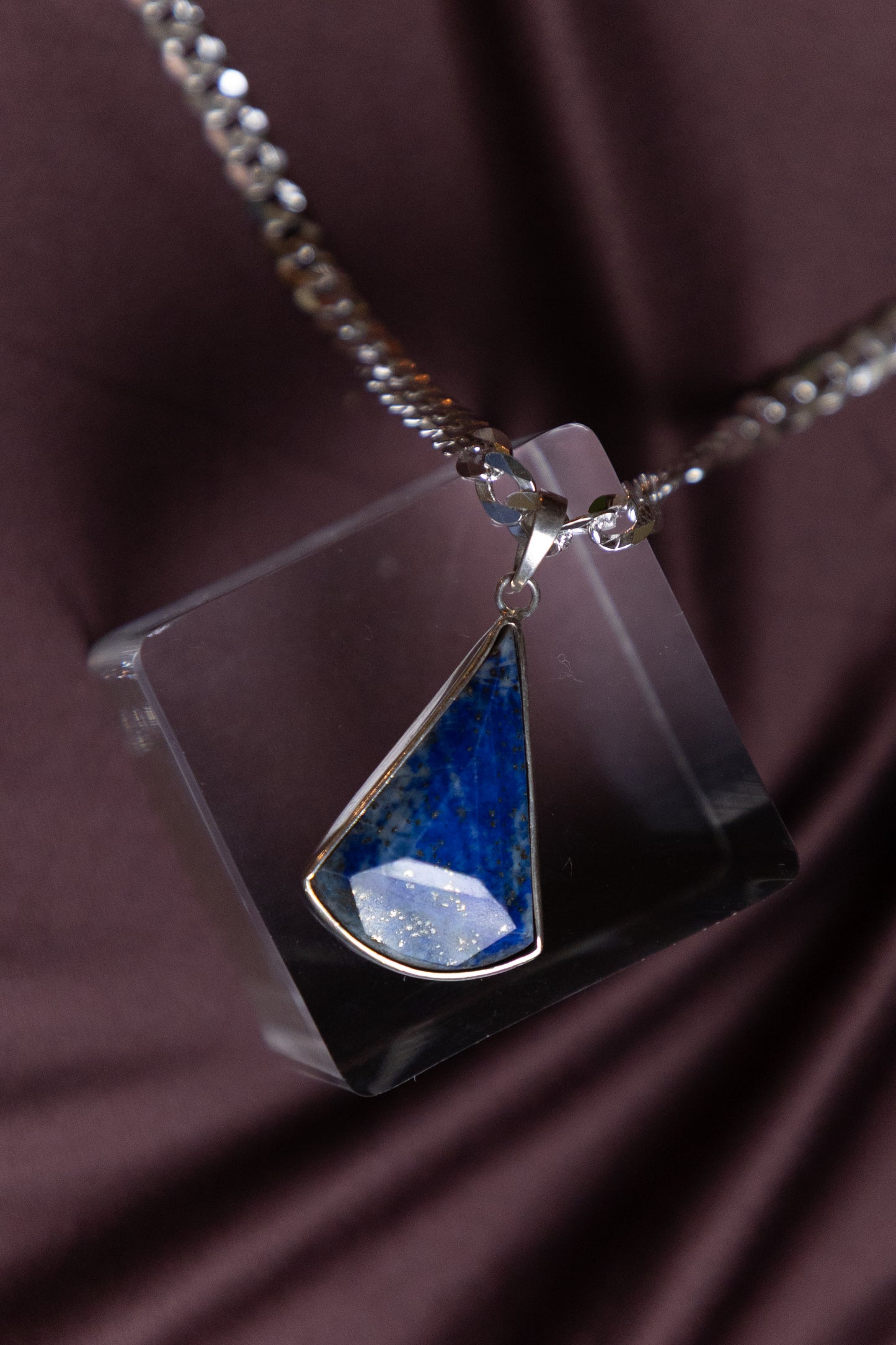 Lapis Lazuli gemstone Pendant encased in Silver