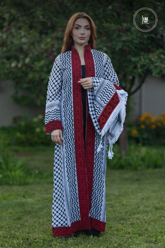 Tatreez Kufiya Abaya & Premium Tatreez Kufiya
